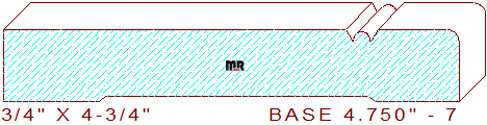 Baseboard 4-3/4" - 7 Baseboard 4-3/4" - 7