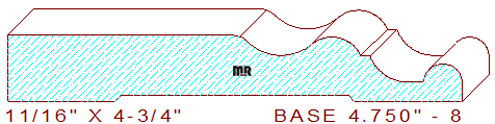 Baseboard 4-3/4" - 8