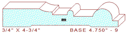Baseboard 4-3/4" - 9 Baseboard 4-3/4" - 9