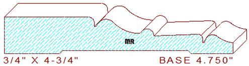 Baseboard 4-3/4" Baseboard 4-3/4"