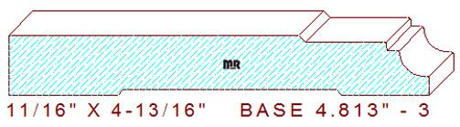 Baseboard 4-13/16" - 3 Baseboard 4-13/16" - 3