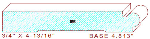 Baseboard 4-13/16"