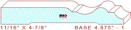 Baseboard 4-7/8" - 1 Baseboard 4-7/8" - 1
