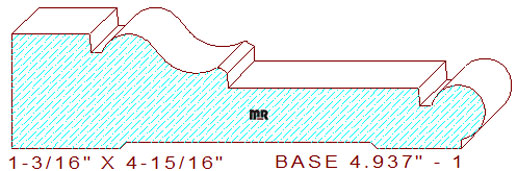 Baseboard 4-15/16" - 1 Baseboard 4-15/16" - 1