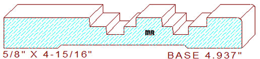 Baseboard 4-15/16" Baseboard 4-15/16"