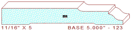 Baseboard 5" - 123 Baseboard 5" - 123