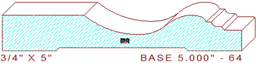 Baseboard 5" - 64 Baseboard 5" - 64
