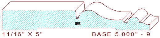 Baseboard 5" - 9 