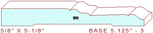 Baseboard 5-1/8" - 3 Baseboard 5-1/8" - 3