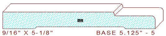 Baseboard 5-1/8" - 5 Baseboard 5-1/8" - 5
