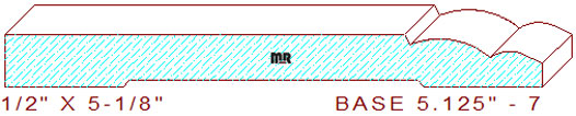 Baseboard 5-1/8" - 7 Baseboard 5-1/8" - 7
