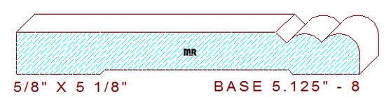 Baseboard 5-1/8" - 8 Baseboard 5-1/8" - 8