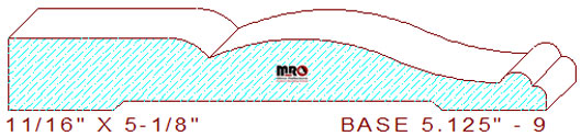 Baseboard 5-1/8" - 9 Baseboard 5-1/8" - 9