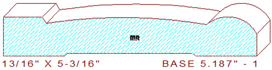 Baseboard 5-3/16" - 1 Baseboard 5-3/16" - 1