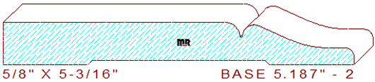 Baseboard 5-3/16" - 2 Baseboard 5-3/16" - 2