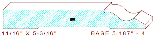 Baseboard 5-3/16" - 4 Baseboard 5-3/16" - 4