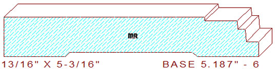 Baseboard 5-3/16" - 6 Baseboard 5-3/16" - 6