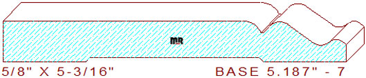 Baseboard 5-3/16" - 7 Baseboard 5-3/16" - 7