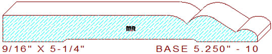 Baseboard 5-1/4" - 10 Baseboard 5-1/4" - 10