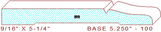 Baseboard 5-1/4" - 100 Baseboard 5-1/4" - 100