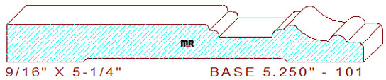 Baseboard 5-1/4" - 101 Baseboard 5-1/4" - 101