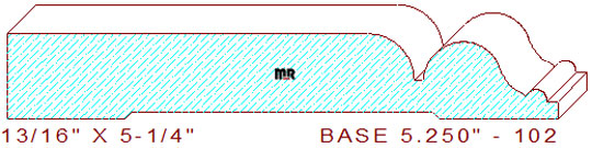 Baseboard 5-1/4" - 102 Baseboard 5-1/4" - 102