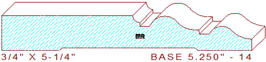 Baseboard 5-1/4" - 14 Baseboard 5-1/4" - 14