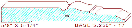 Baseboard 5-1/4" - 17 Baseboard 5-1/4" - 17