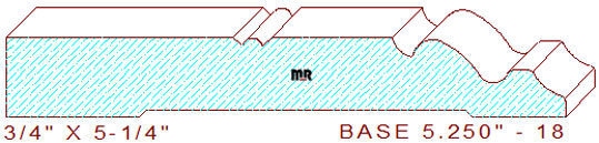 Baseboard 5-1/4" - 18 Baseboard 5-1/4" - 18