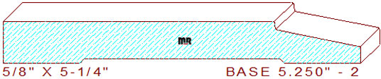 Baseboard 5-1/4" - 2 Baseboard 5-1/4" - 2