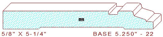Baseboard 5-1/4" - 22 Baseboard 5-1/4" - 22