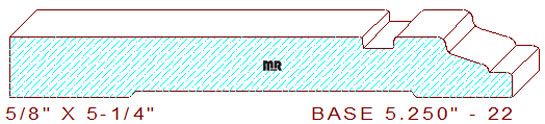 Baseboard 5-1/4" - 22 