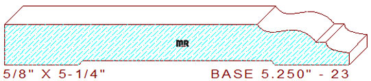 Baseboard 5-1/4" - 23 Baseboard 5-1/4" - 23