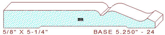 Baseboard 5-1/4" - 24 Baseboard 5-1/4" - 24