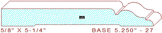 Baseboard 5-1/4" - 27 Baseboard 5-1/4" - 27
