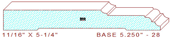 Baseboard 5-1/4" - 28 Baseboard 5-1/4" - 28