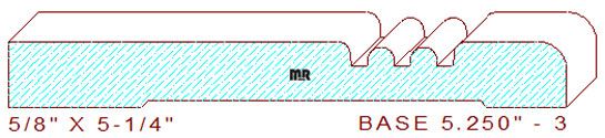 Baseboard 5-1/4" - 3 Baseboard 5-1/4" - 3