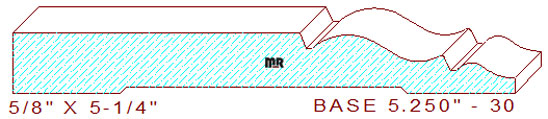Baseboard 5-1/4" - 30 Baseboard 5-1/4" - 30