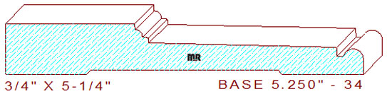 Baseboard 5-1/4" - 34