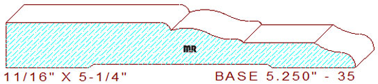 Baseboard 5-1/4" - 35 Baseboard 5-1/4" - 35