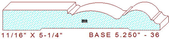 Baseboard 5-1/4" - 36 Baseboard 5-1/4" - 36