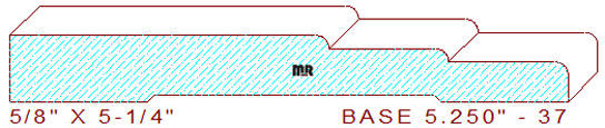 Baseboard 5-1/4" - 37 Baseboard 5-1/4" - 37