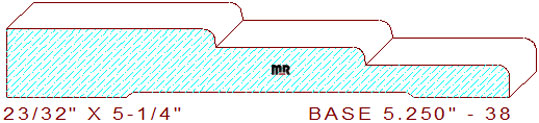 Baseboard 5-1/4" - 38 Baseboard 5-1/4" - 38