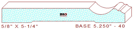 Baseboard 5-1/4" - 40 Baseboard 5-1/4" - 40