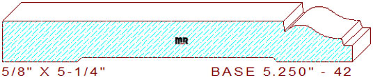 Baseboard 5-1/4" - 42 Baseboard 5-1/4" - 42