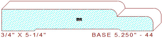 Baseboard 5-1/4" - 44 Baseboard 5-1/4" - 44
