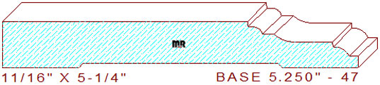 Baseboard 5-1/4" - 47 Baseboard 5-1/4" - 47