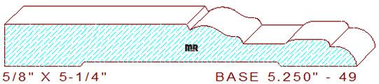 Baseboard 5-1/4" - 49 Baseboard 5-1/4" - 49
