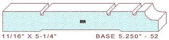 Baseboard 5-1/4" - 52 Baseboard 5-1/4" - 52