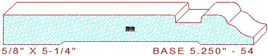 Baseboard 5-1/4" - 54 Baseboard 5-1/4" - 54